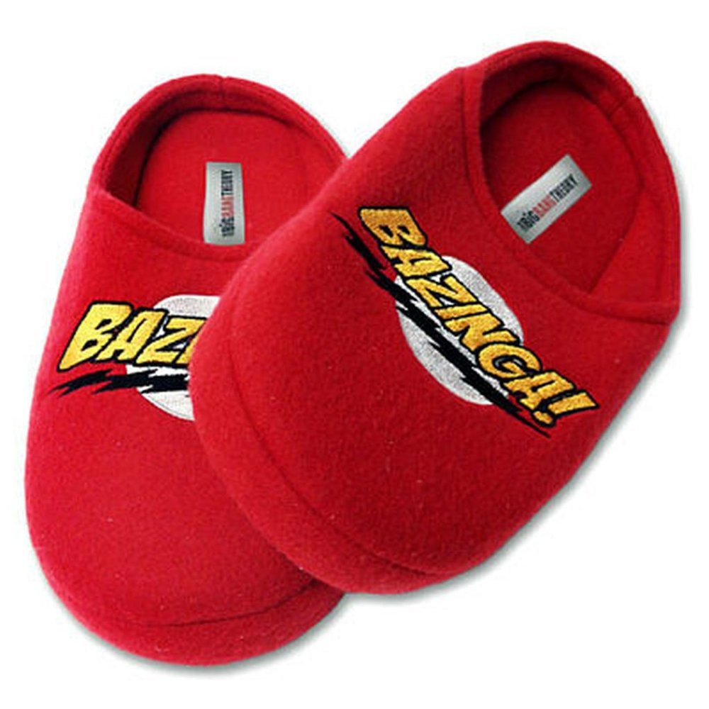 Big Bang Theory Slippers Red Bazinga! NWOT Authent
